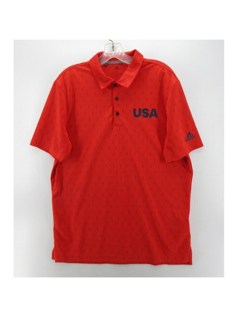 USA Olympic Adidas Polo Shirt Medium Golf Performance AOP Activewear